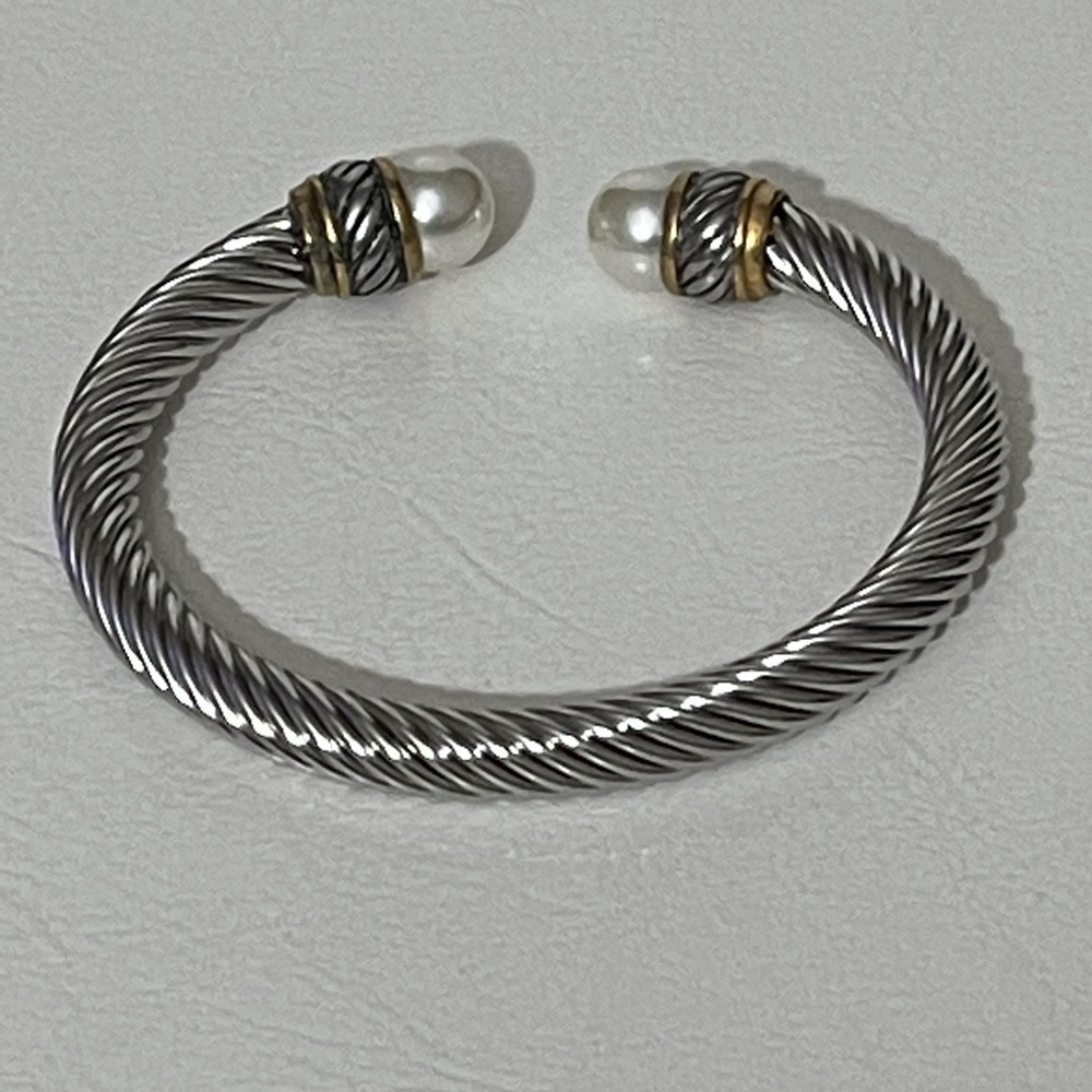 Luxury Twisted Cable Bangle Bracelet Stackable Women’s Jewelry - Picture 4 of 5